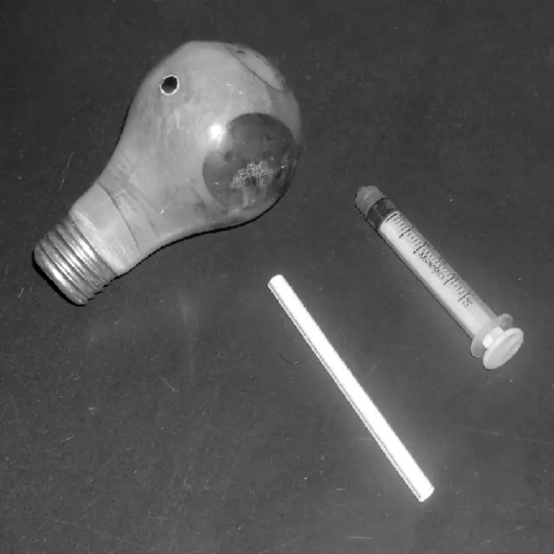 light bulbs and needles drug paraphernalia 